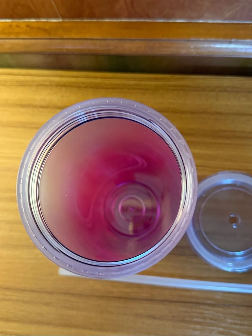Dunkin' Donuts Summer 2024 Pink Straw & Ombre Plastic Insulated 24oz Tumbler